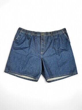 Harbor Bay Men's Big & Tall 3XL Dark Wash Denim Jean Shorts